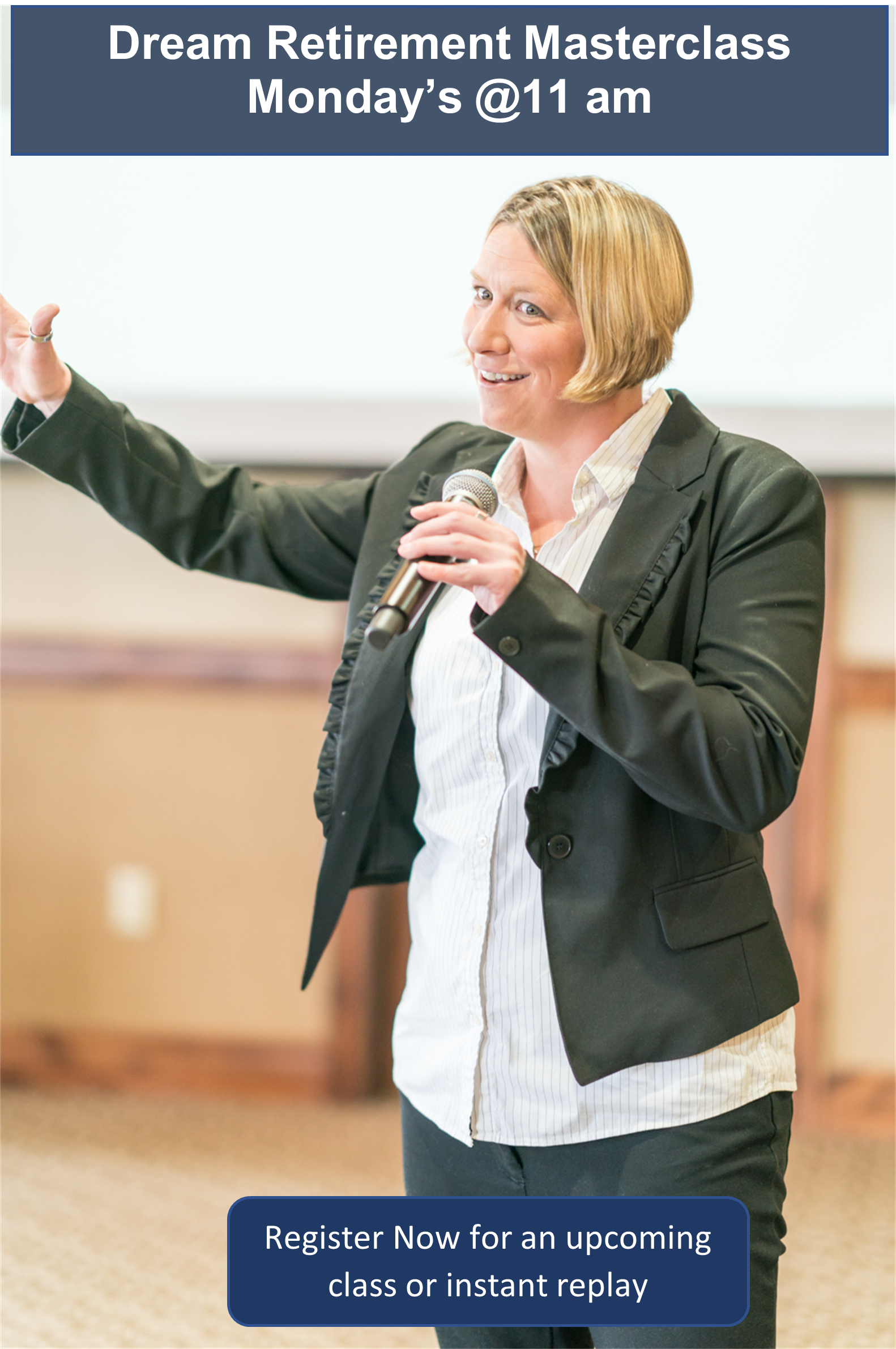 Michelle Bertram teaching the Retirement Masterclass